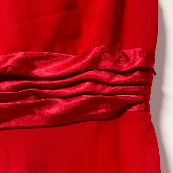 Vintage Dressbarn Red Sleeveless Long Formal Dress Sequin Womens Size 6 Romantic - Picture 6 of 14